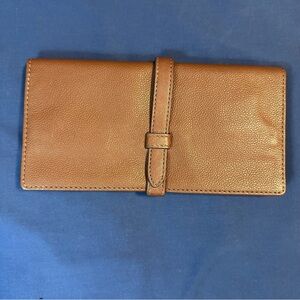 Fossil Travel Jewelry Roll Sofia – Medium Brown Leather – NWT